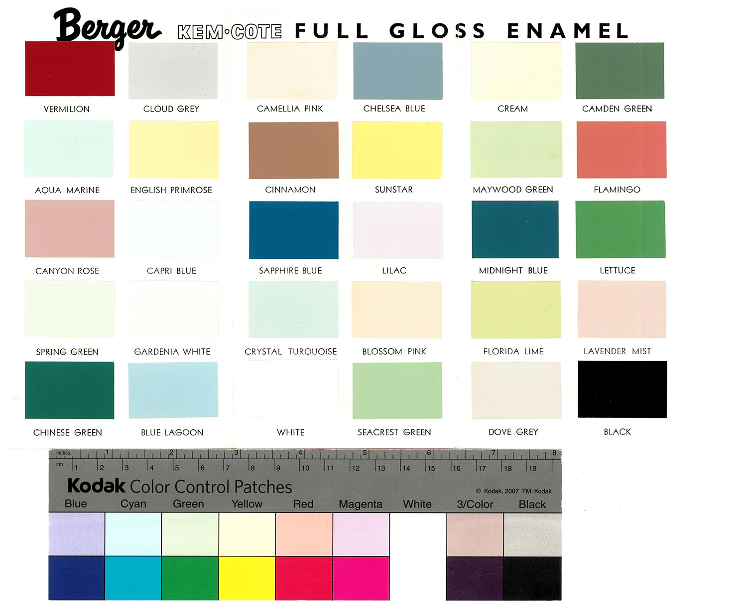 Berger Paint Colour Chart